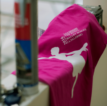 maglia con logo stage centro danza fuxia